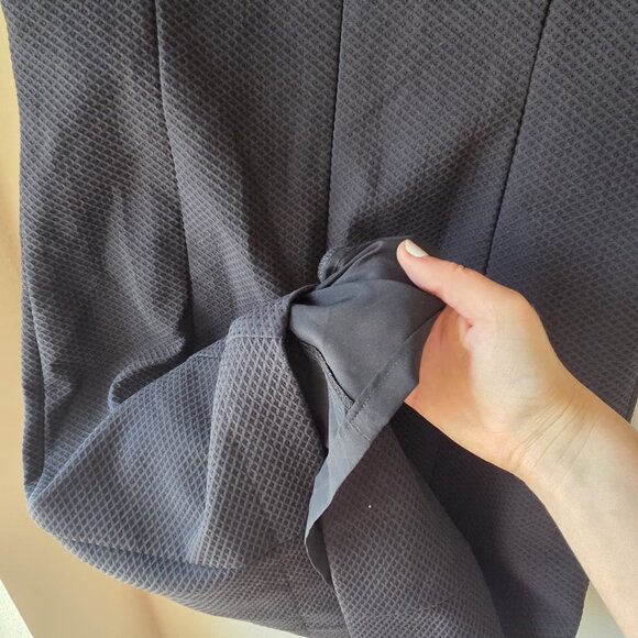 Nina Mclemore Dress 8 Swiss Cotton Blend Pique Black Dress Black $695 - Picture 7 of 9